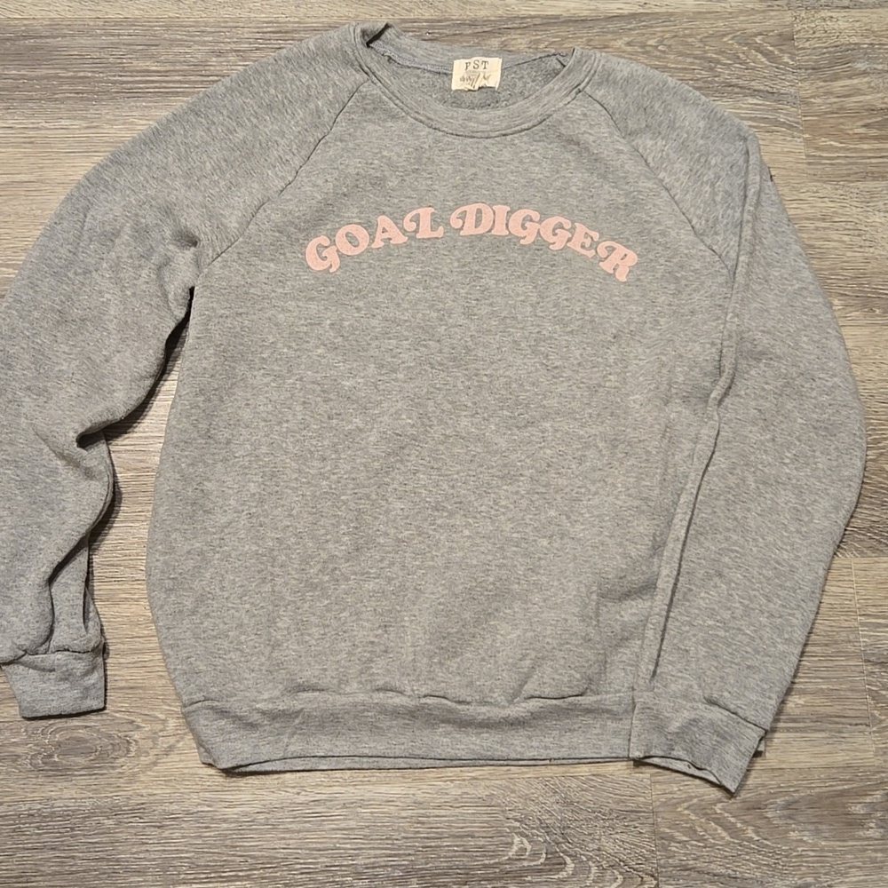 Project Social Tee Gray Goal Digger Sweatshirt Size Medium